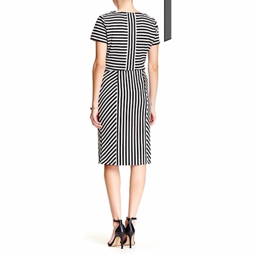 Striped Ribbed High Waisted Pencil Skirt (Size 6)